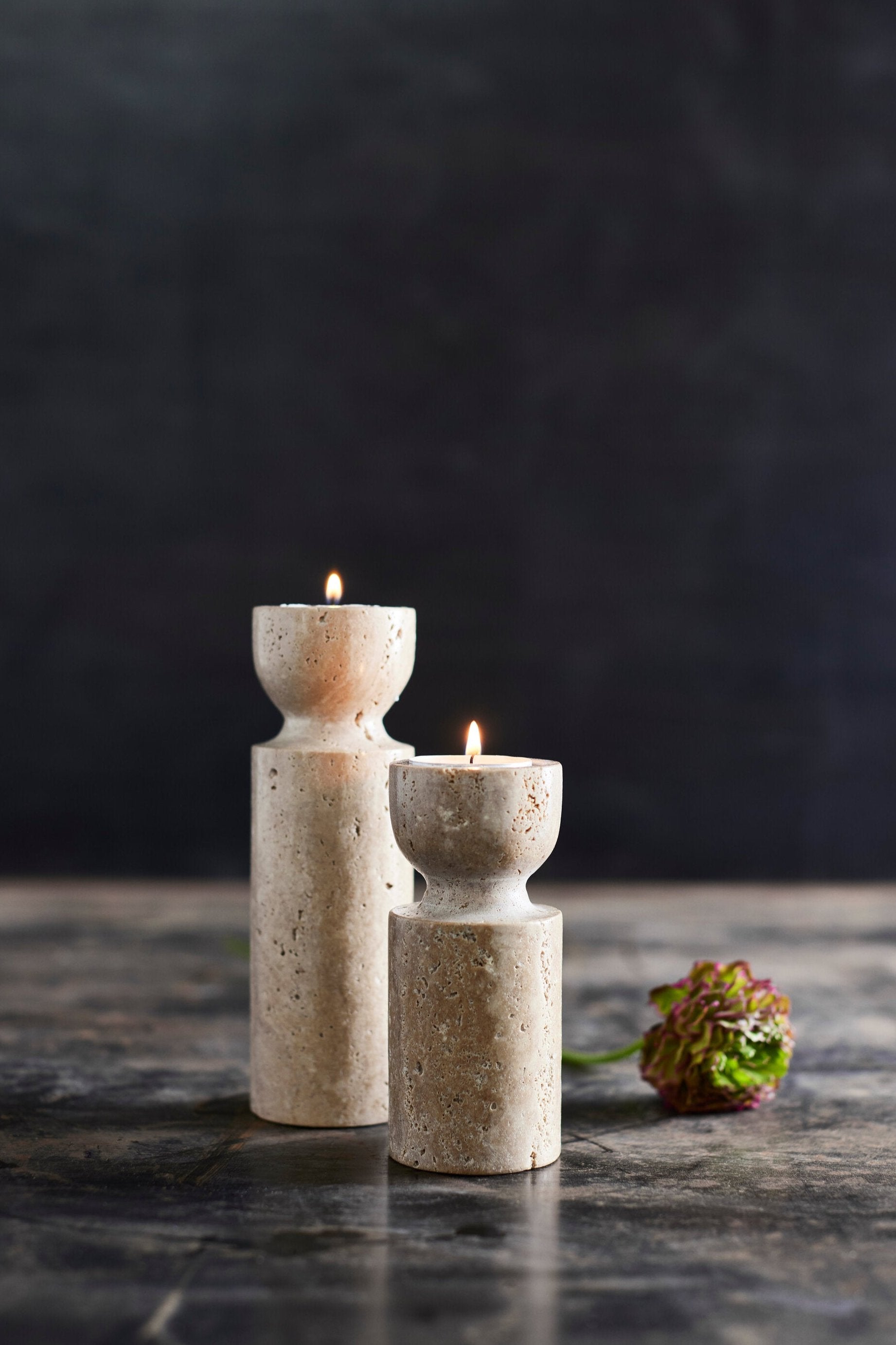 Minerva fyrfadsstager, 2 stk. - Creme